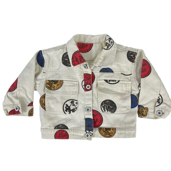 House Minikid Denim Mickey Printed Jacket Size 90 18M-24M - Picture 2 of 15